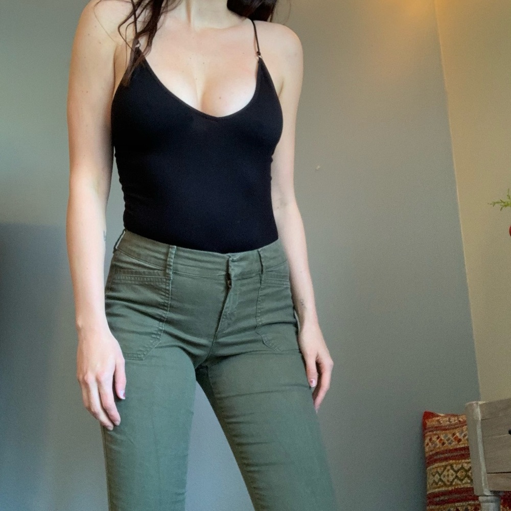 Army Green Skinny Pants